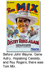 Tom Mix was king of Westerns years before John Wayne, Gene Autry or Roy Rogers. His ubiquity as a Western star in the early decades of cinema helped cement the genre, while also establishing the image of the archetypal American cowboy. In time, the visual of the actor in his outsize white cowboy hat became synonymous with Westerns. 